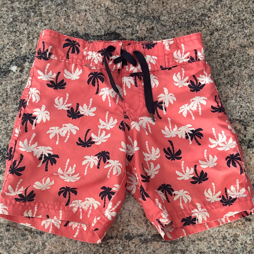 Janie and Jack Coral Palm Swim Trunks